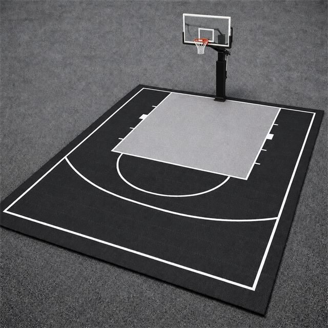 Evolve basketball court 81 m² – polypropylene tiles, IG-AH-180 stand